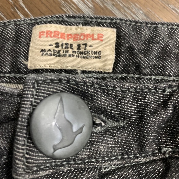 Free People dark gray straight leg denim jeans - Picture 9 of 14